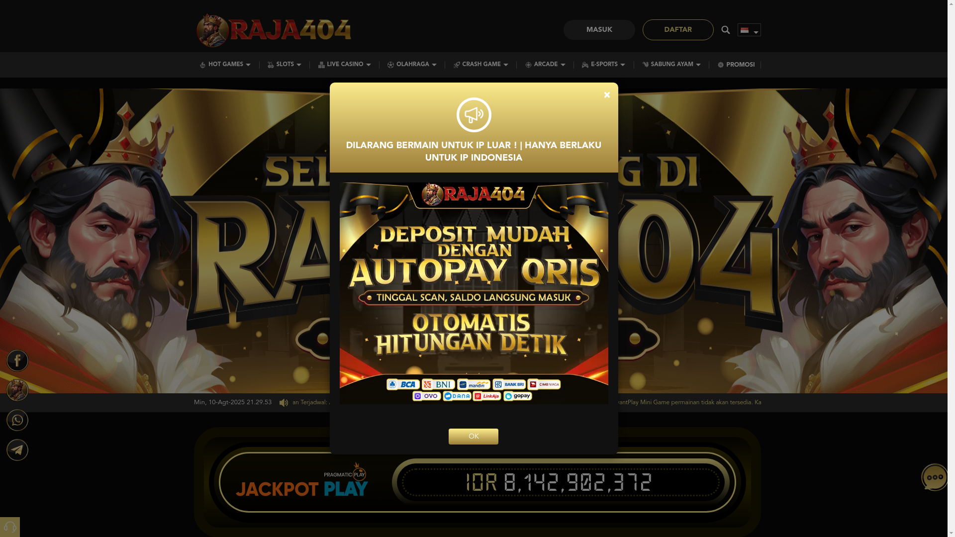website screenshot of https://raja404fire.com/