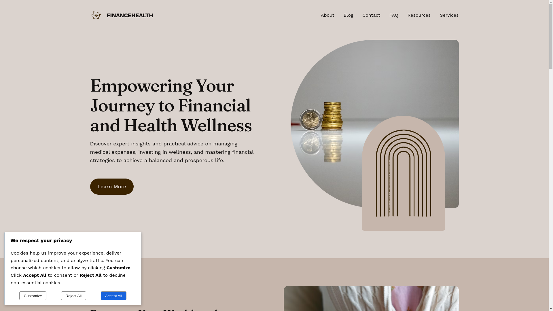 website screenshot of https://financehealth.website/