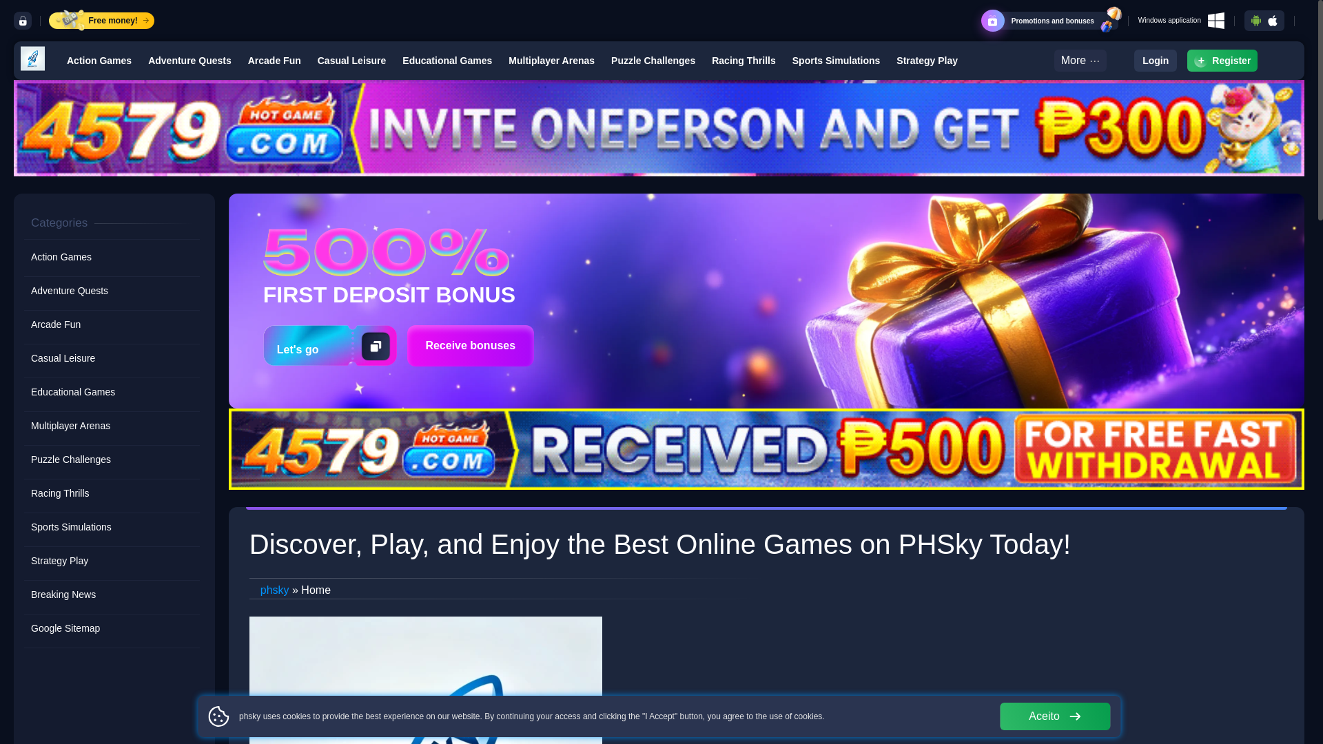 website screenshot of https://phskylaro.com/