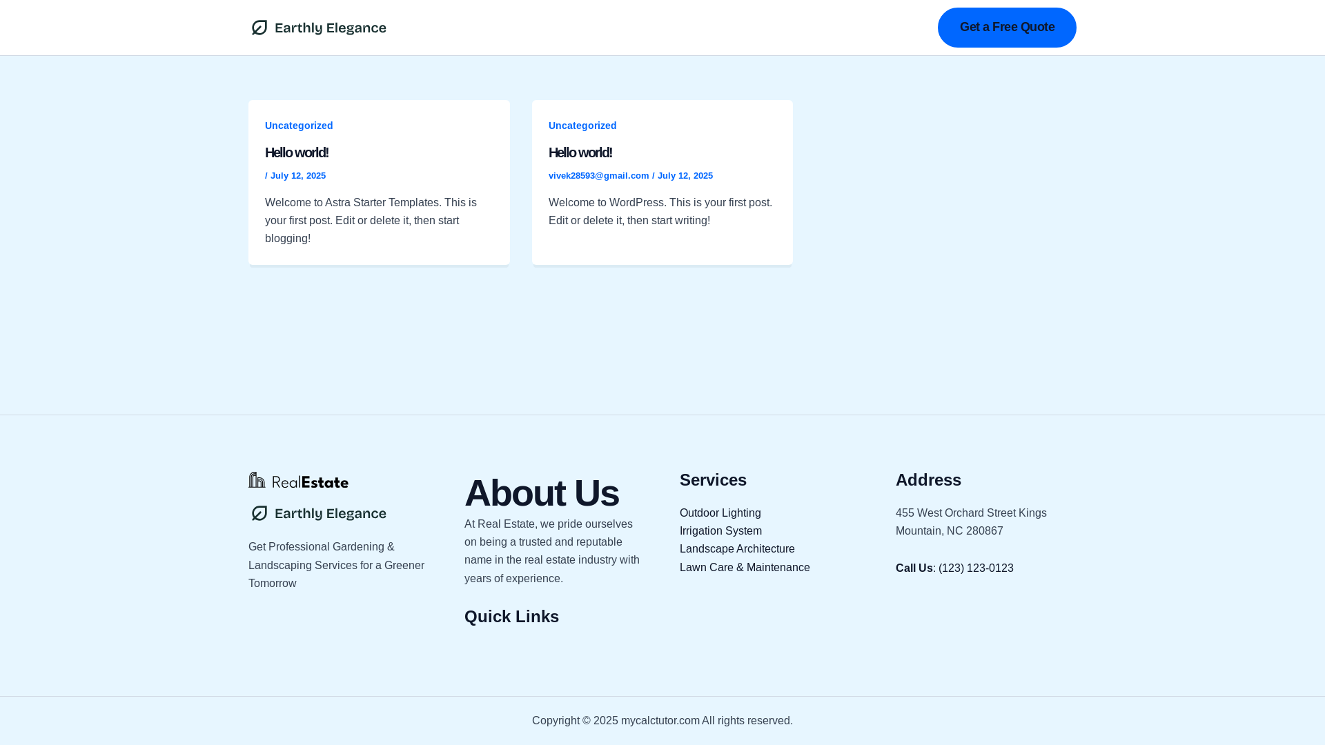 website screenshot of https://mycalctutor.com/