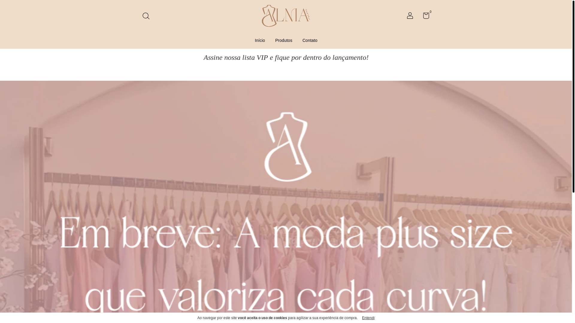 website screenshot of https://almacurve.com.br/