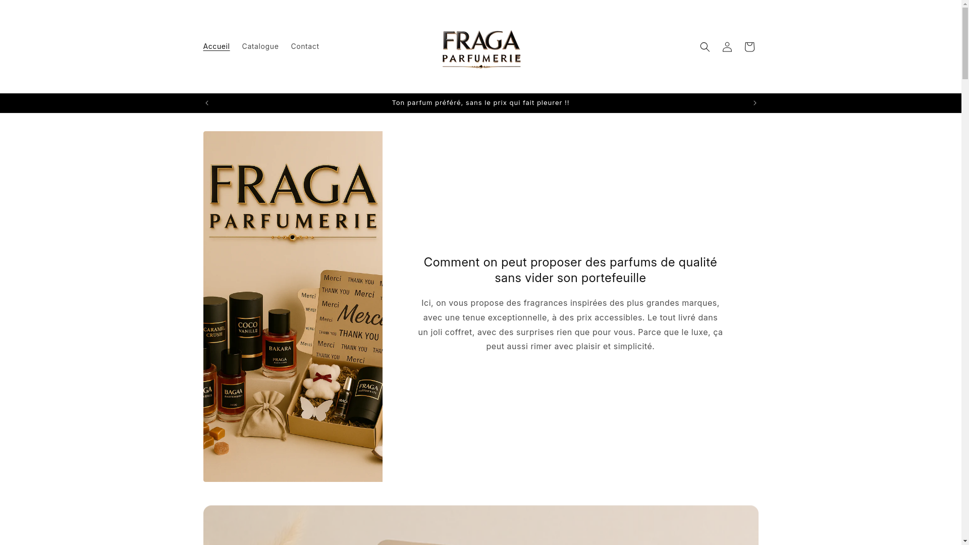 website screenshot of https://fragaparfumerie.fr/