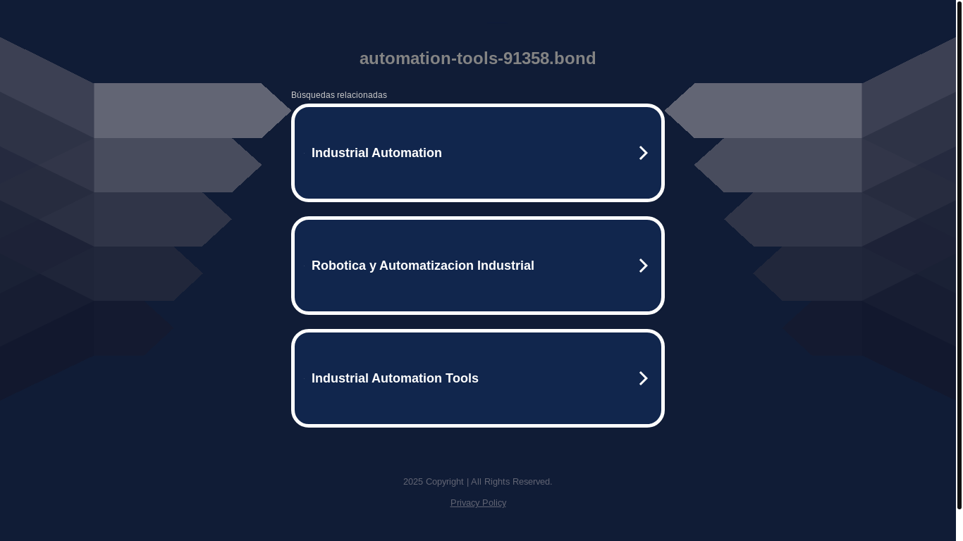 website screenshot of https://automation-tools-91358.bond/