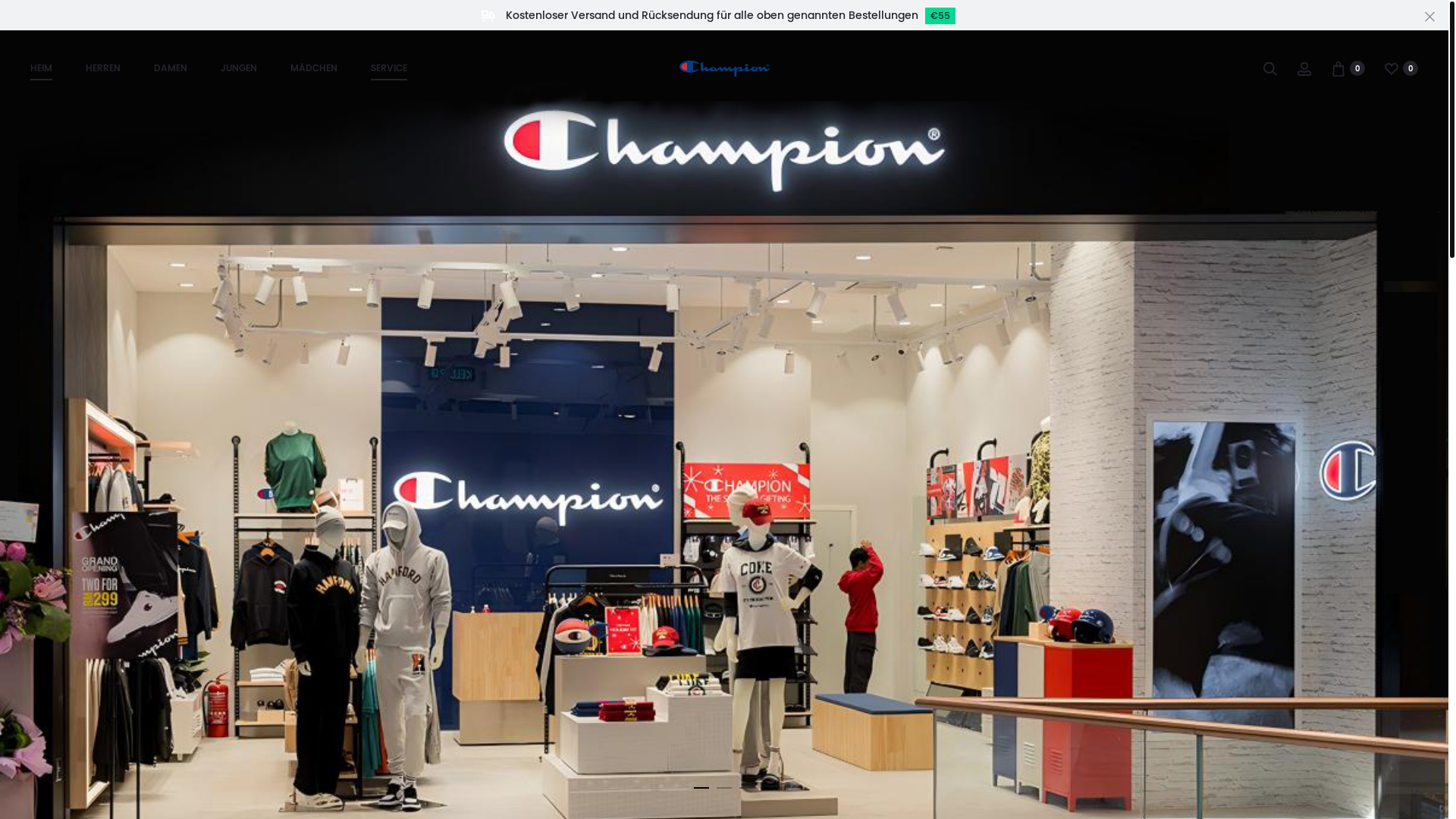 website screenshot of https://www.champion.com.de/