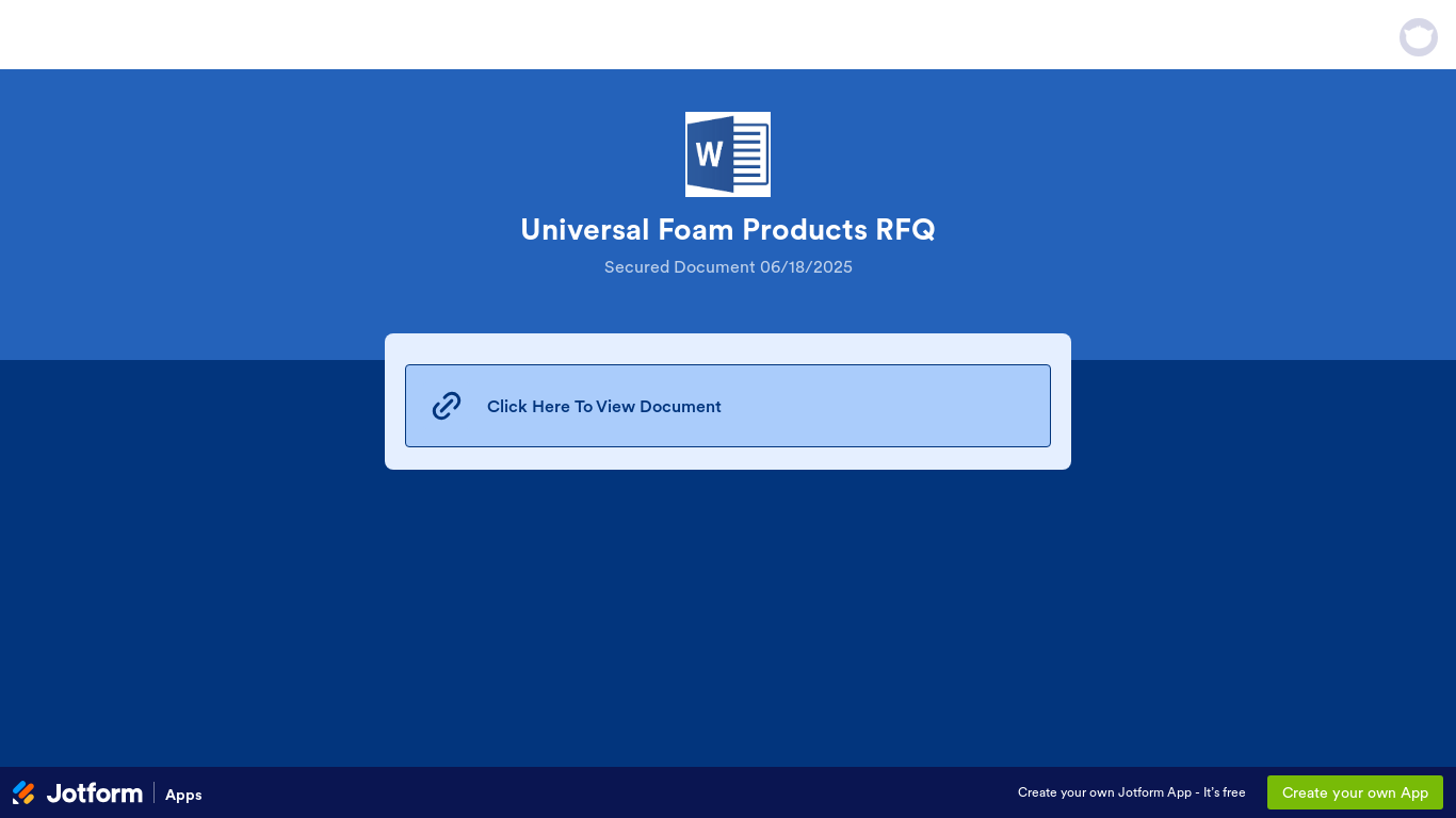 website screenshot of https://app.jotform.com/251686463411155