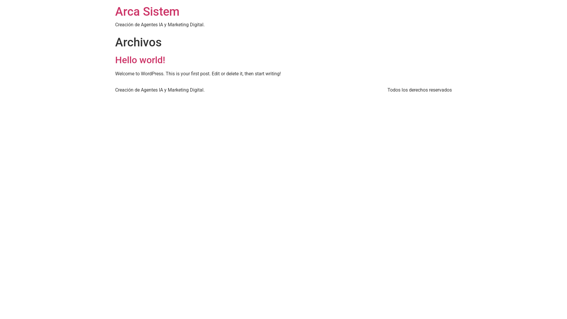 website screenshot of https://arcasistem.com/