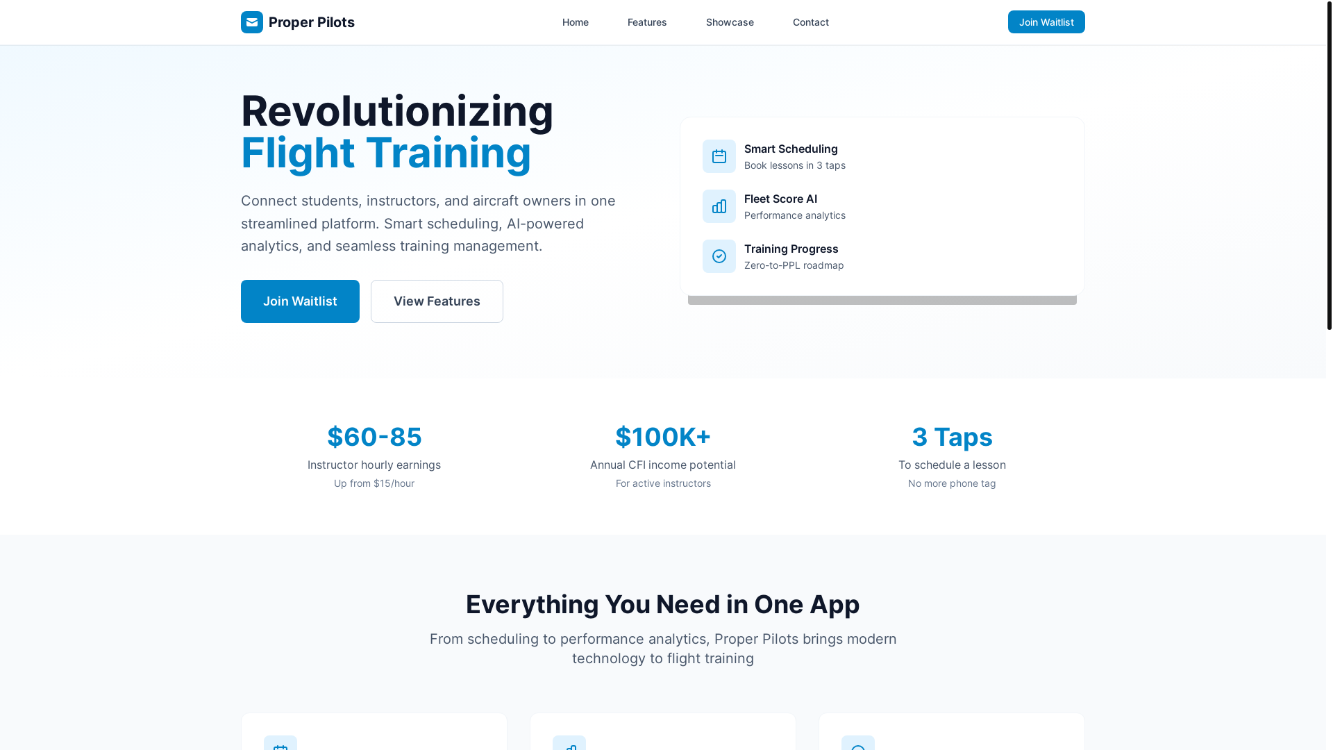 website screenshot of https://proper-pilots-landing.pages.dev/