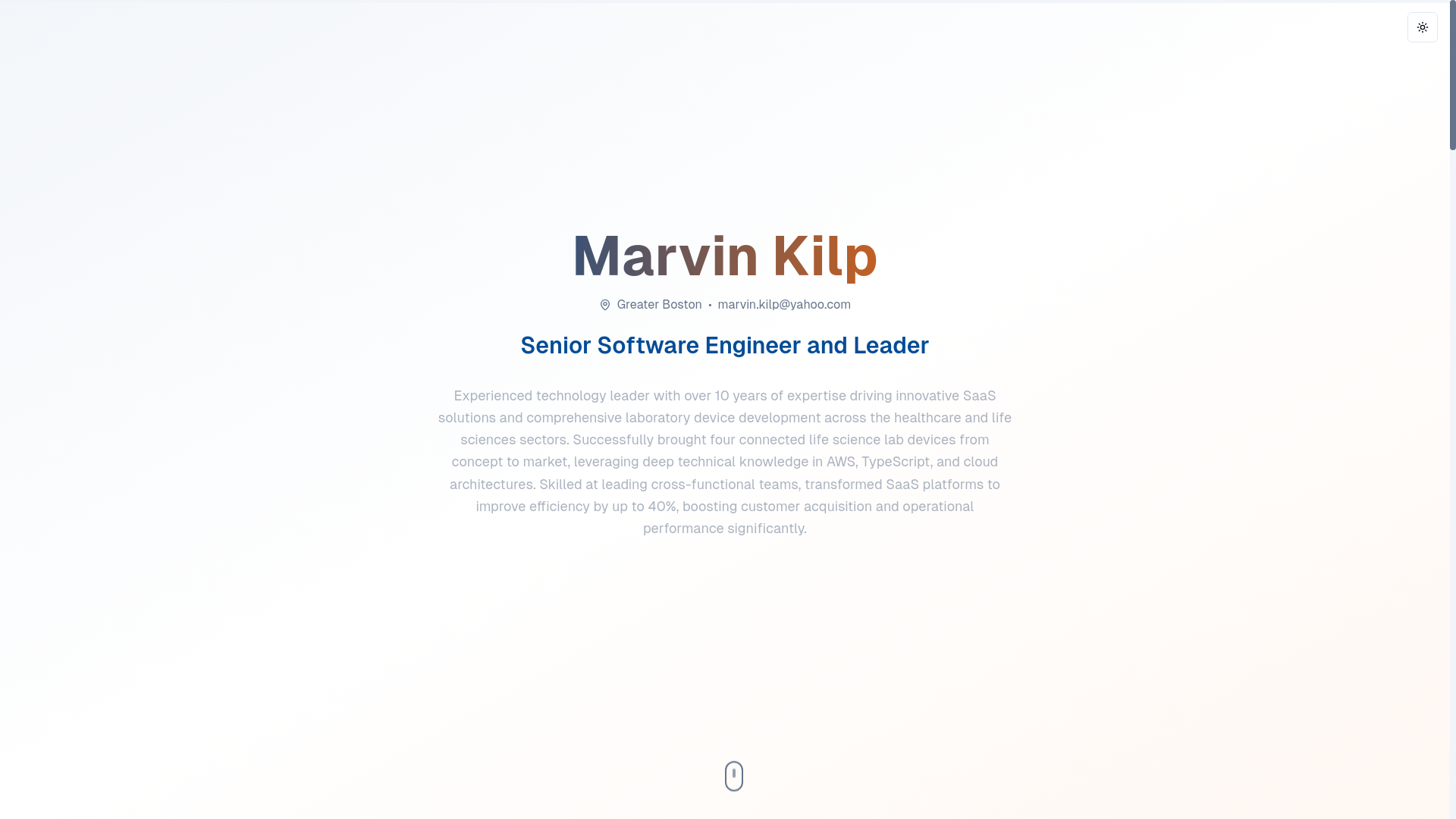 website screenshot of https://marvinkilp.io/