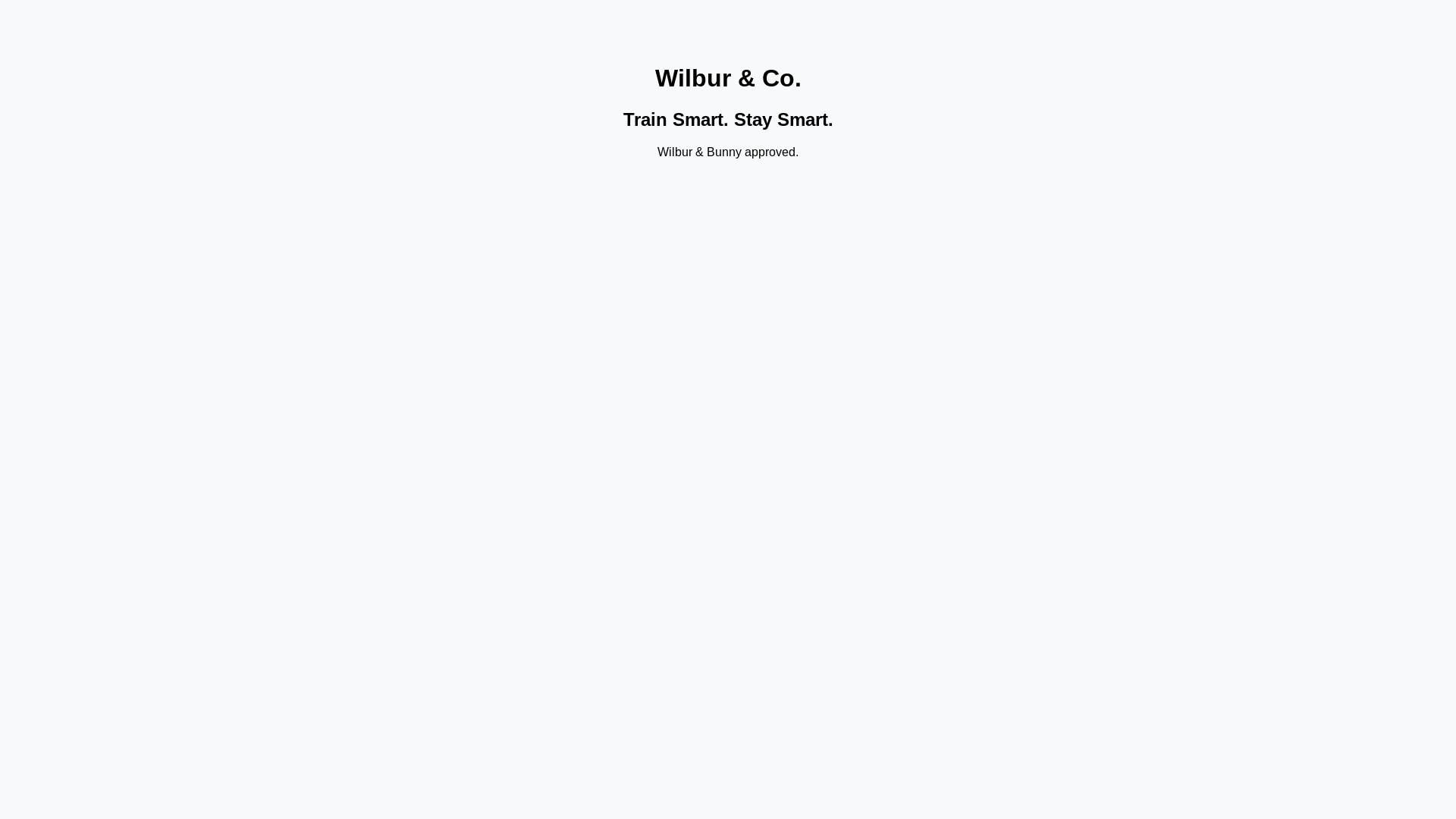 website screenshot of https://wilburandcompany.pages.dev/