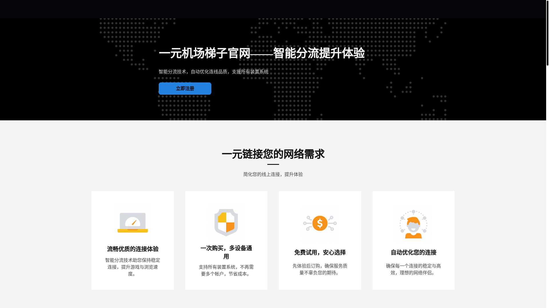 website screenshot of https://yunduovpn-163.pages.dev/