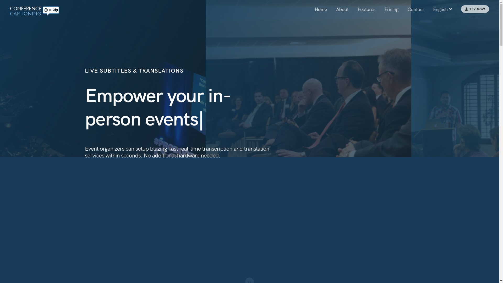website screenshot of https://event-captioning.pages.dev/