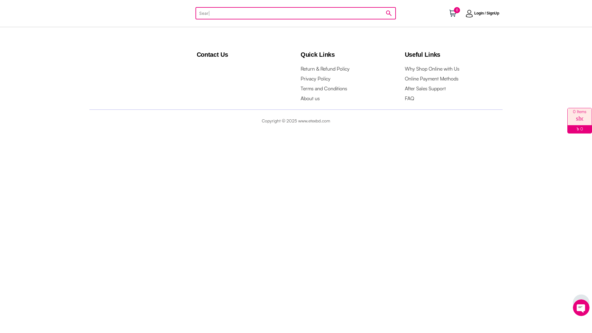 website screenshot of https://etexbd.com/