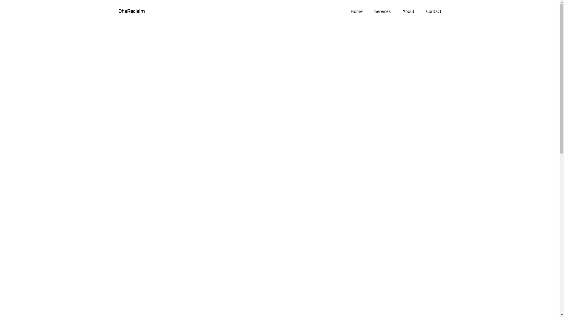 website screenshot of https://dhareclaim.com/