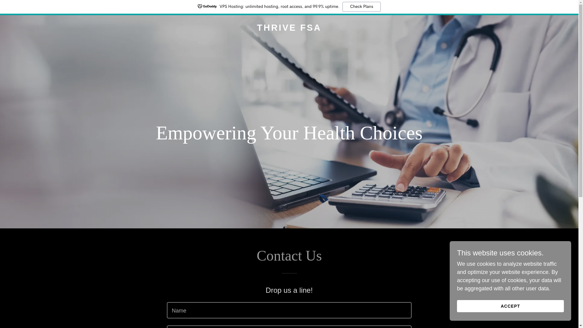 website screenshot of https://thrivefsa.com/