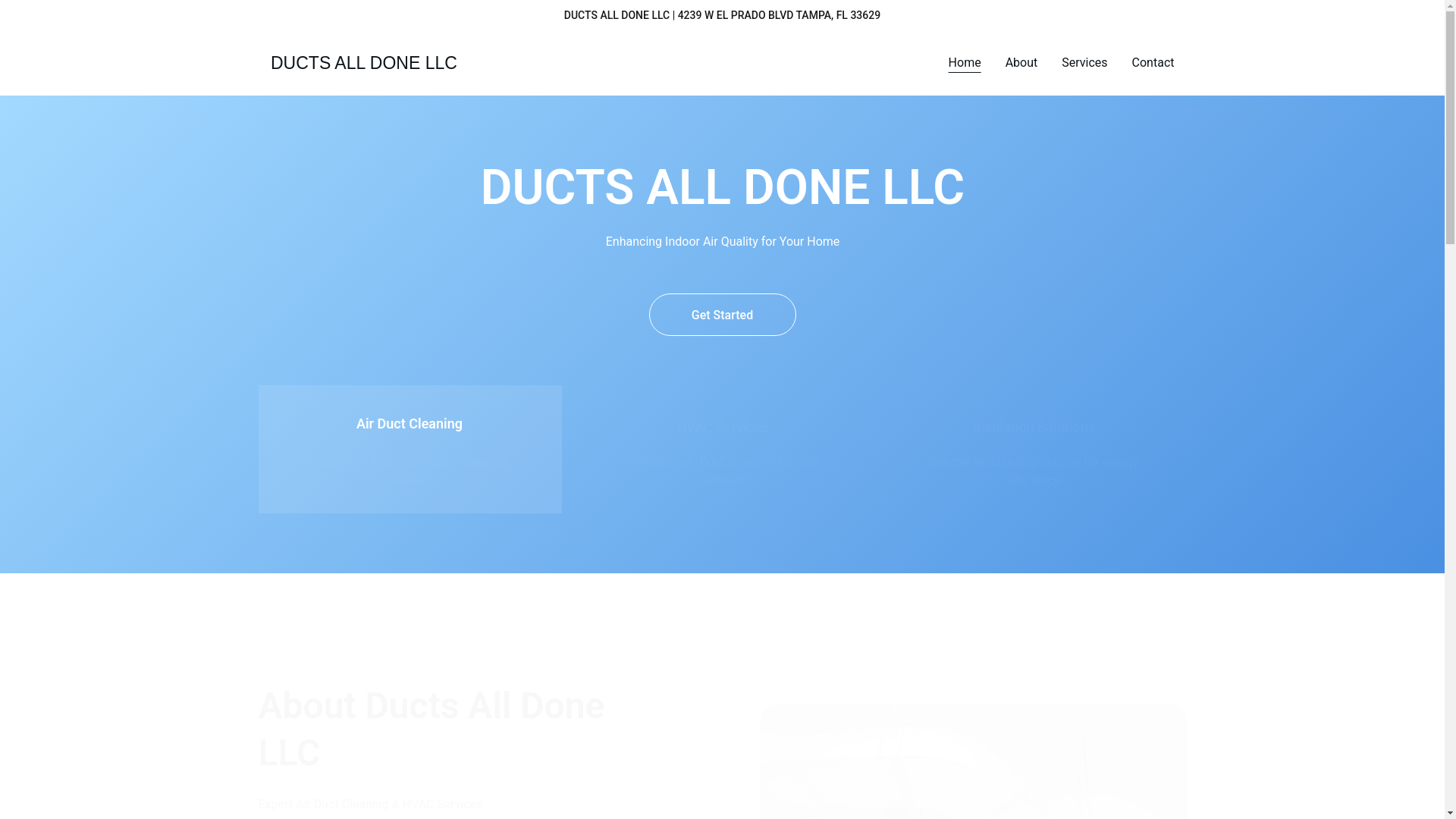 website screenshot of https://ductsalldonellc.site/