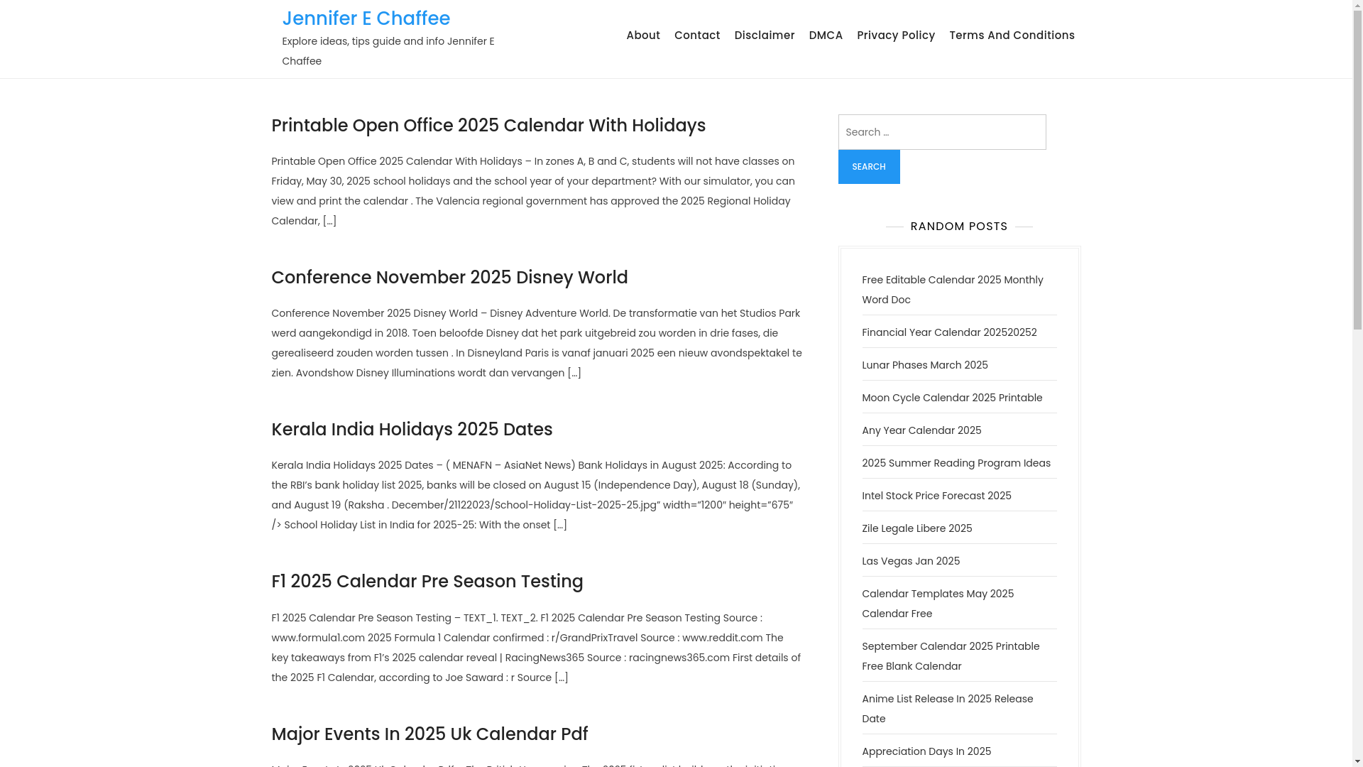 website screenshot of https://jenniferechaffeer.pages.dev/