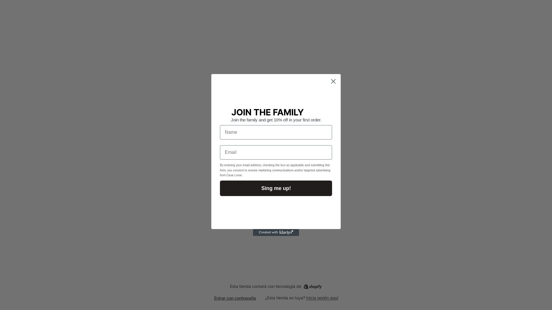 website screenshot of https://casalorve.com/