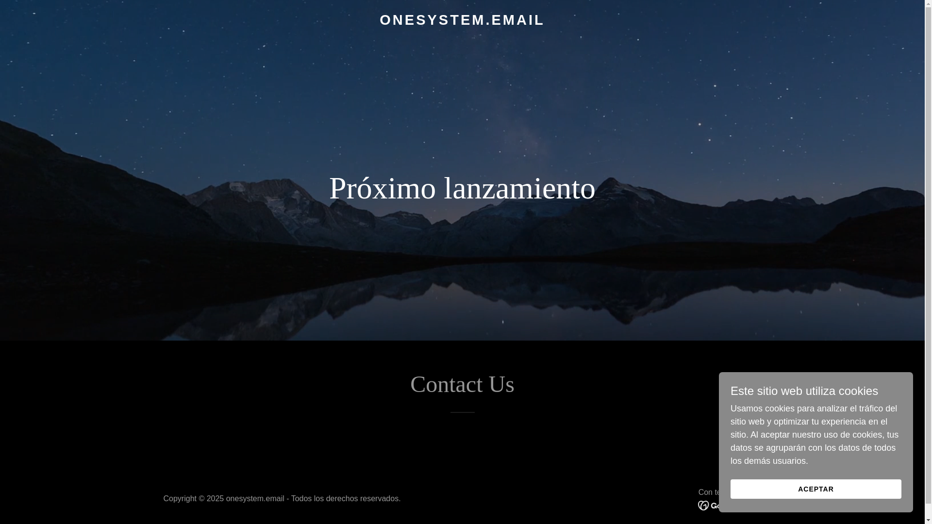 website screenshot of https://onesystem.email/