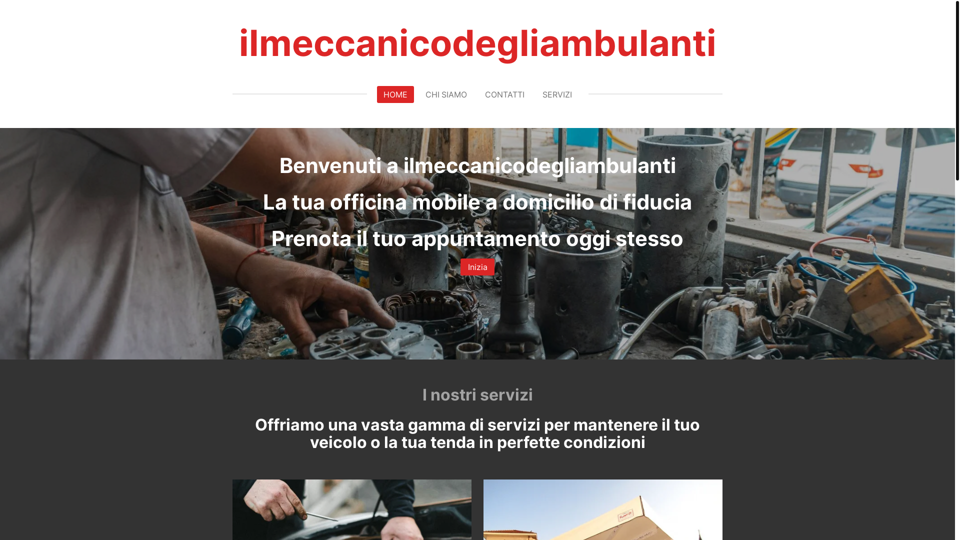 website screenshot of https://ilmeccanicodegliambulanti.it/