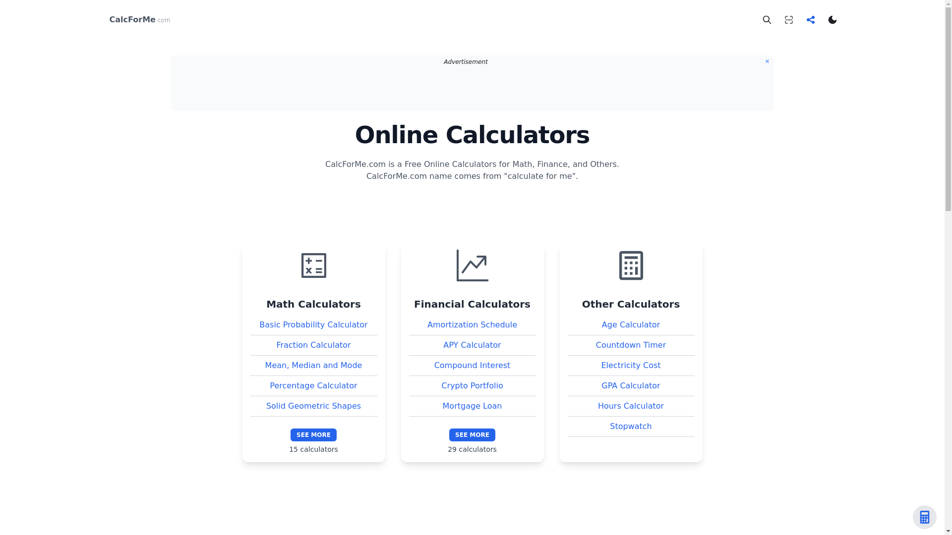 website screenshot of https://calculator-3tr.pages.dev/