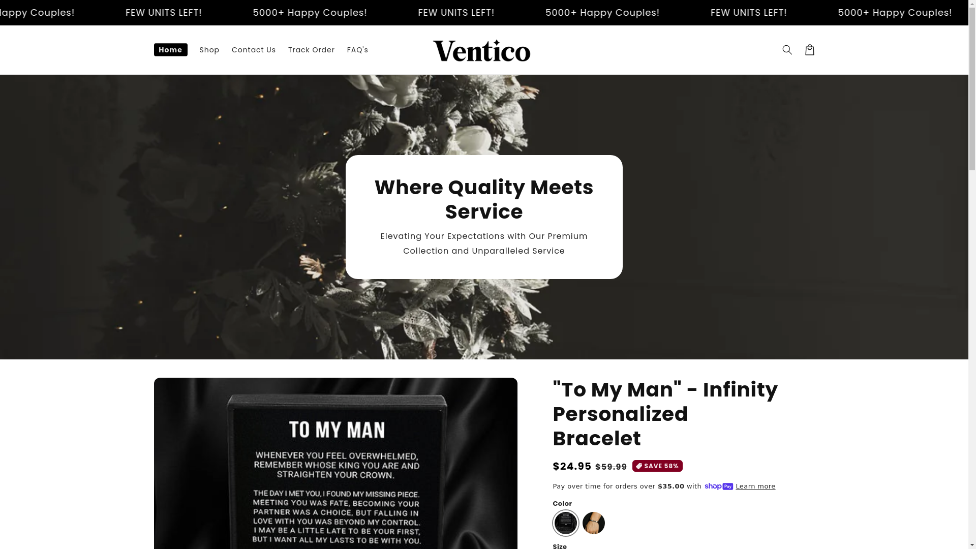 website screenshot of https://venticoinfinity.com/