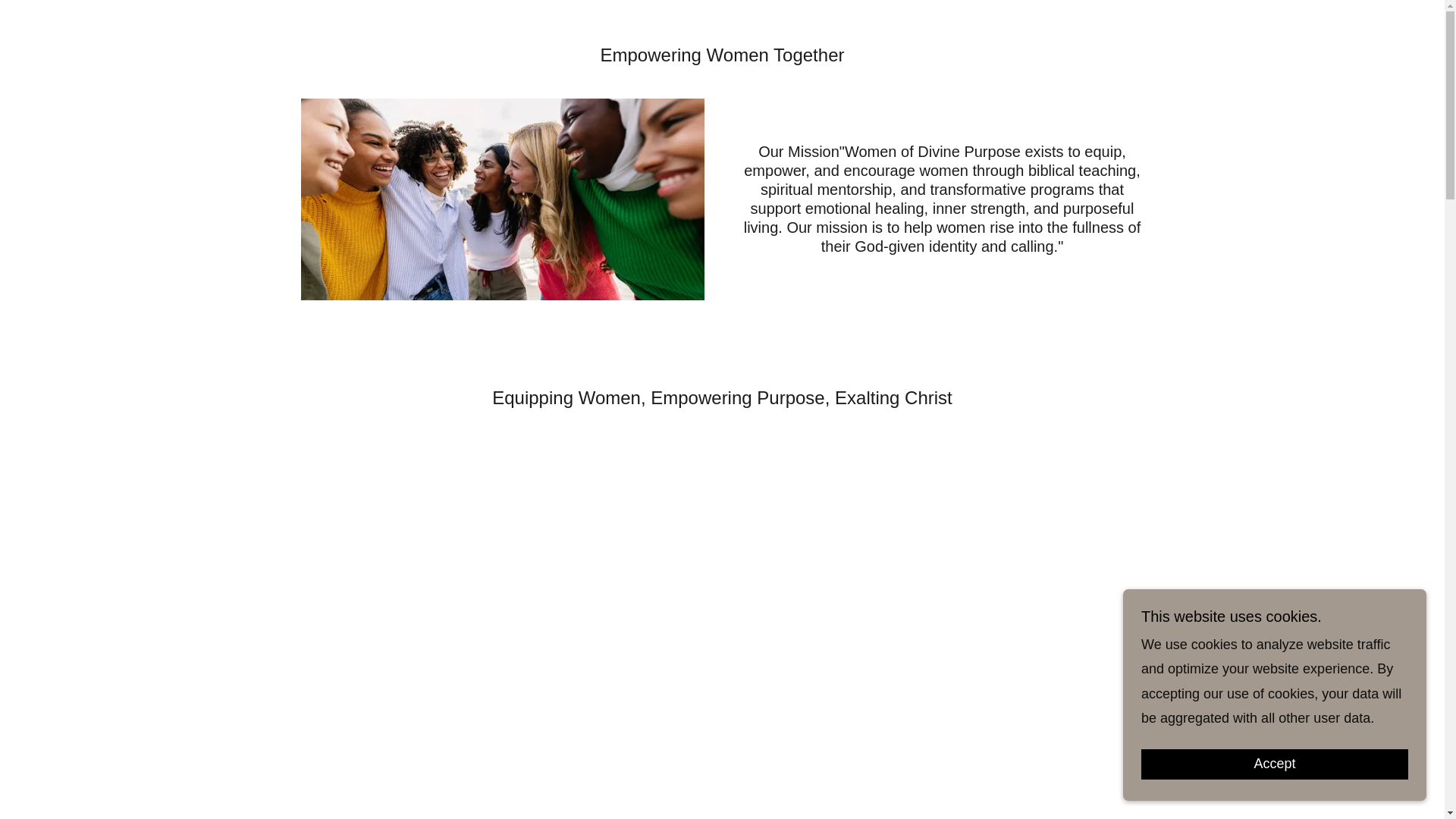 website screenshot of https://thewomenofdivininepurpose.org/