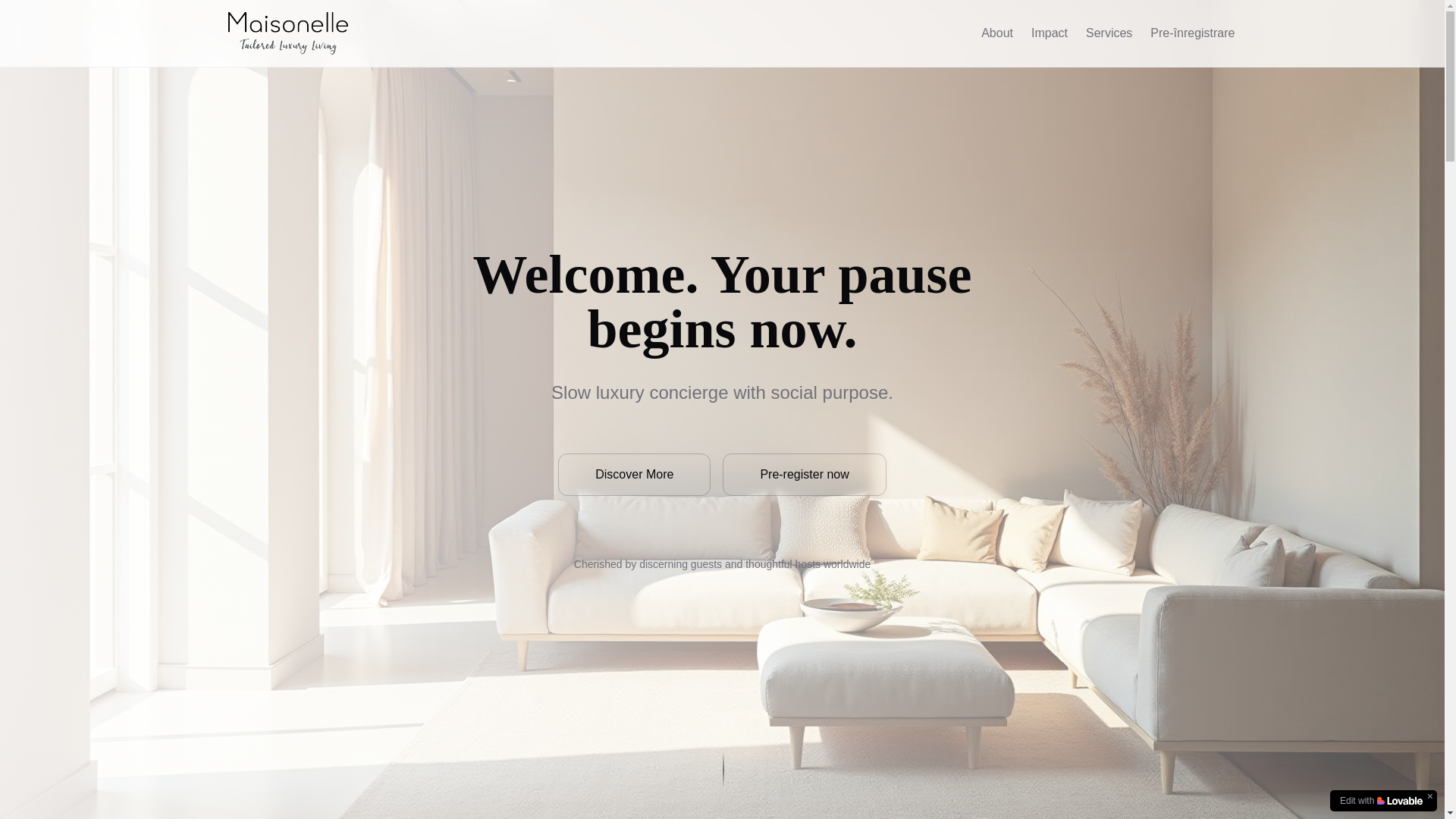 website screenshot of https://maisonelle.ro/