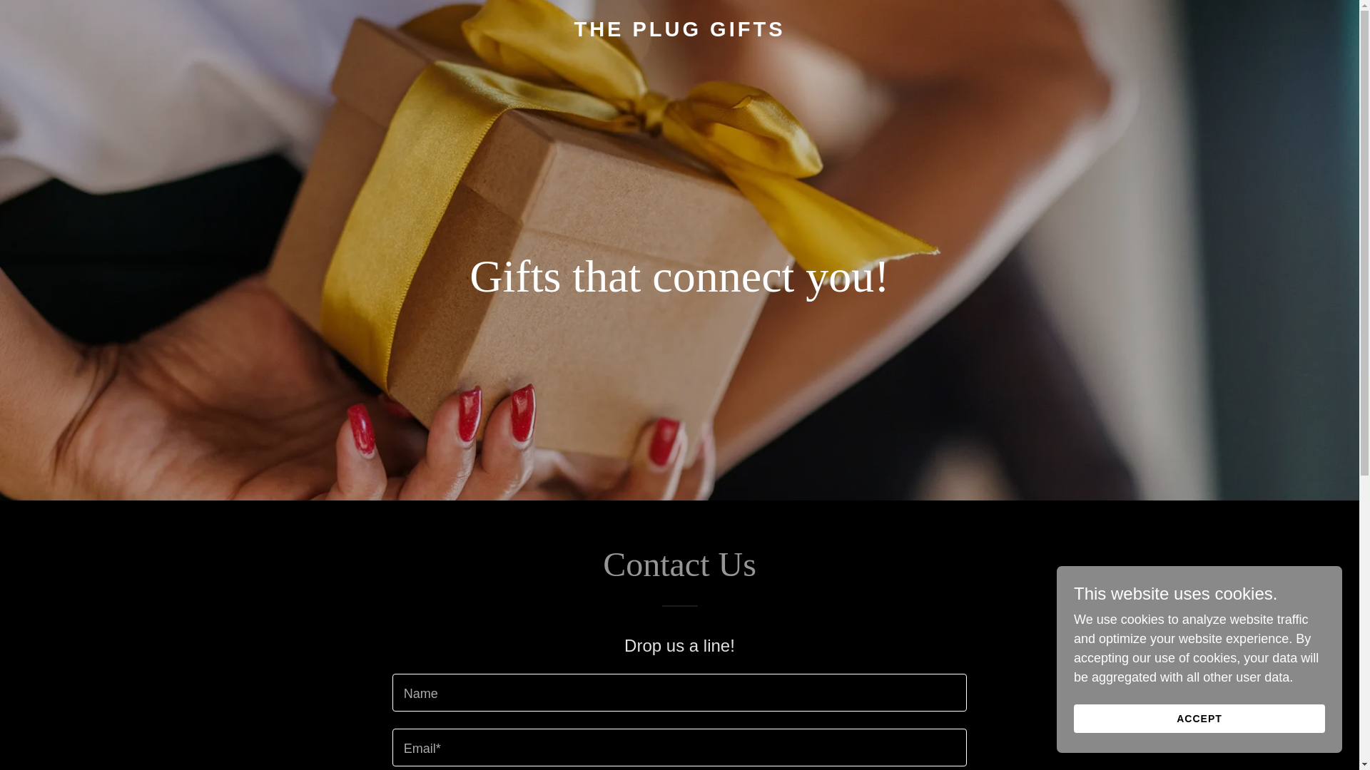 website screenshot of https://thepluggifts.com/