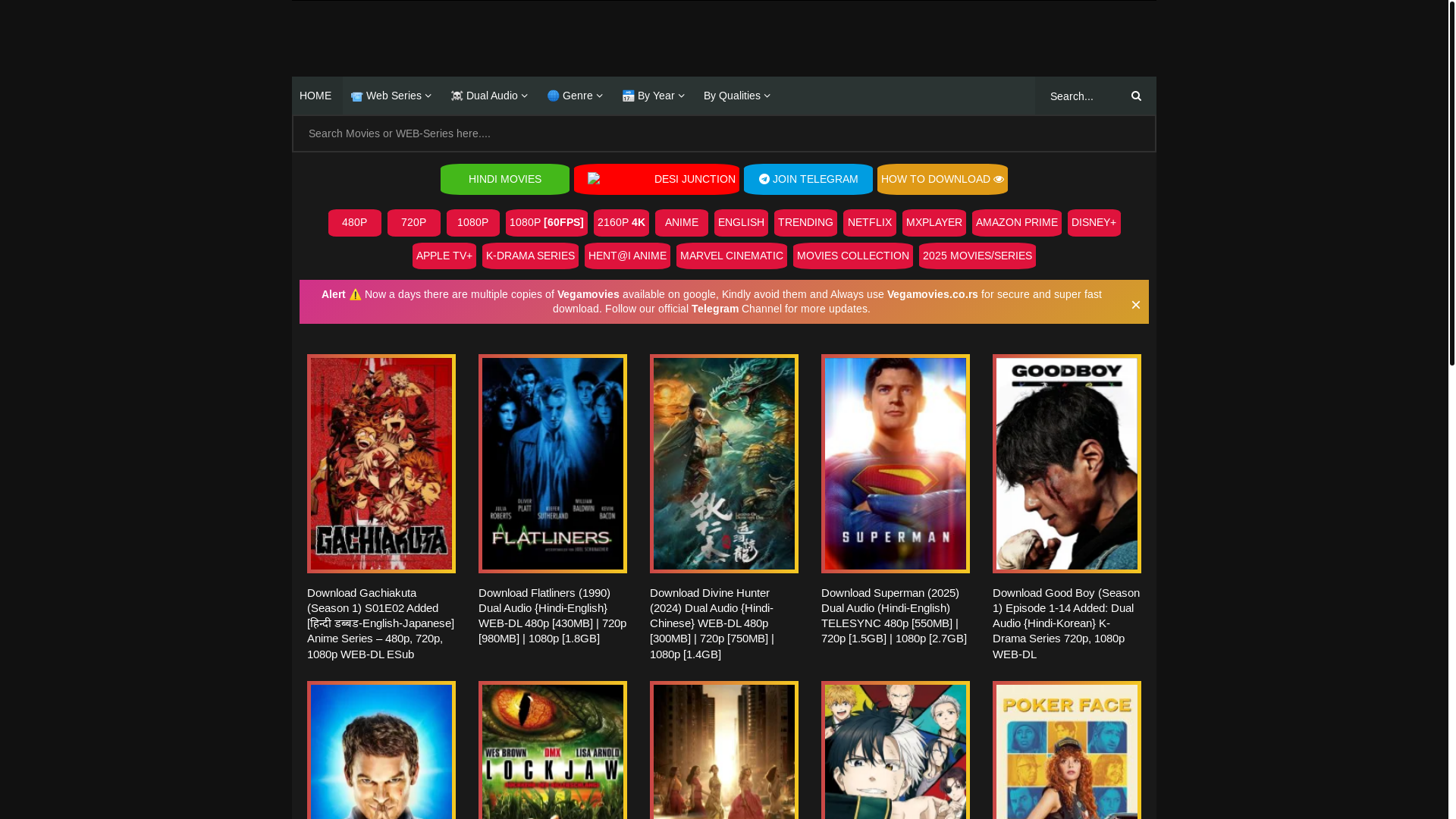 website screenshot of https://avegamovies.my/