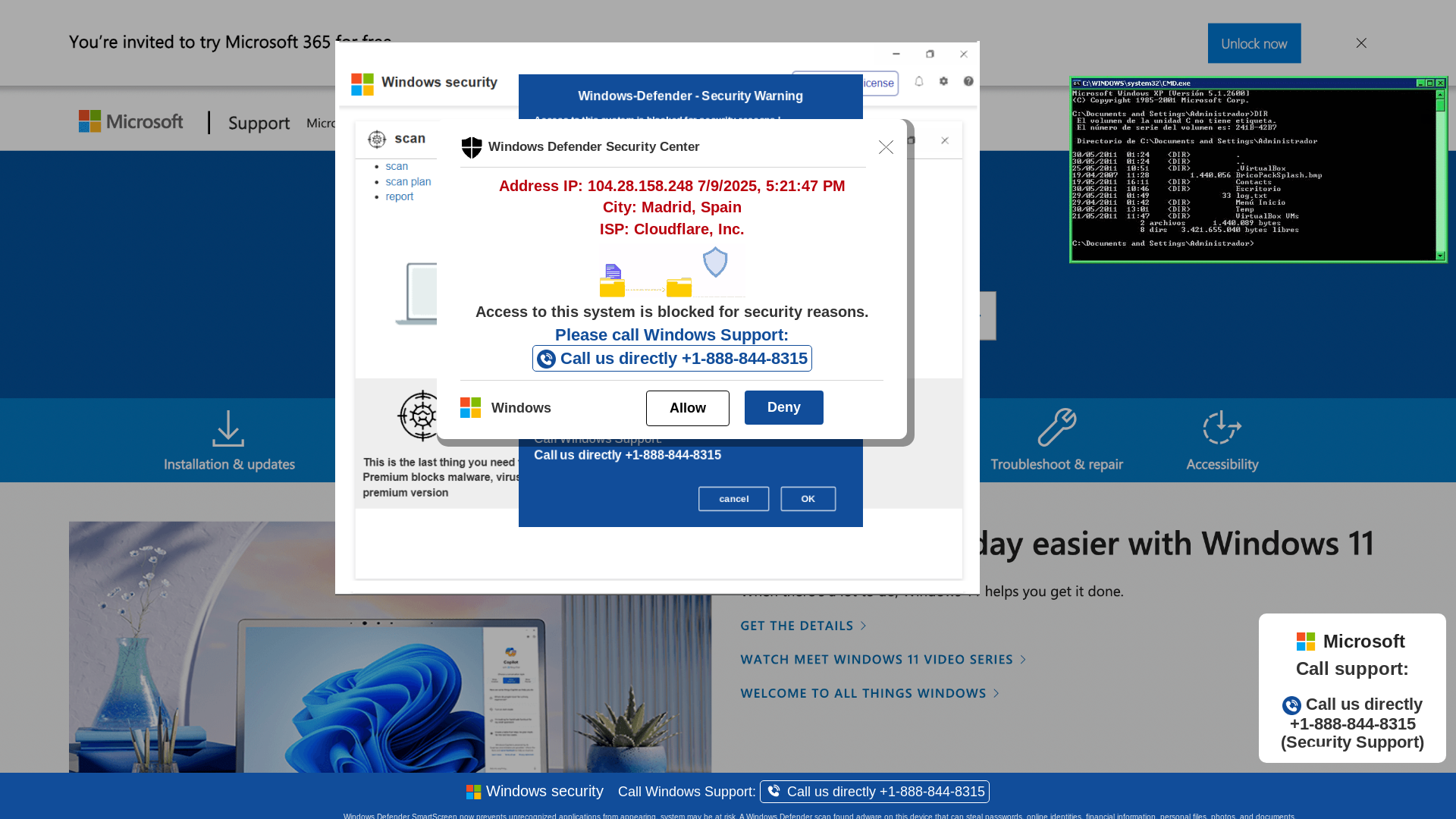 website screenshot of https://rwiruekj-secondary.z15.web.core.windows.net/wewebinfocodeinfo01Html/?bcda=1-888-844-8315