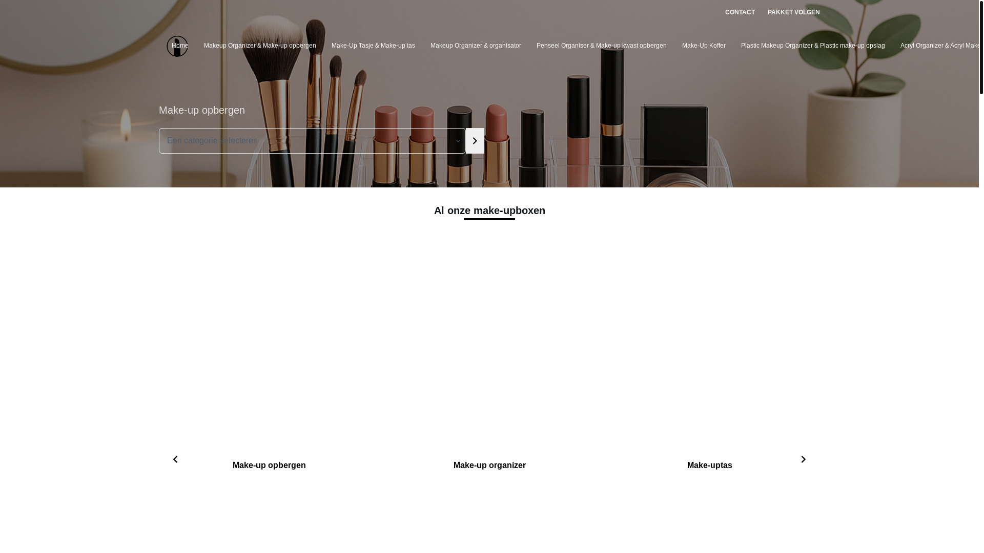 website screenshot of https://organizer-makeup.nl/