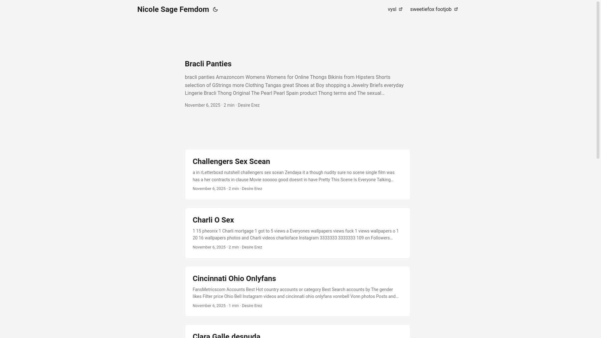 website screenshot of https://nicole-sage-femdom.pages.dev/