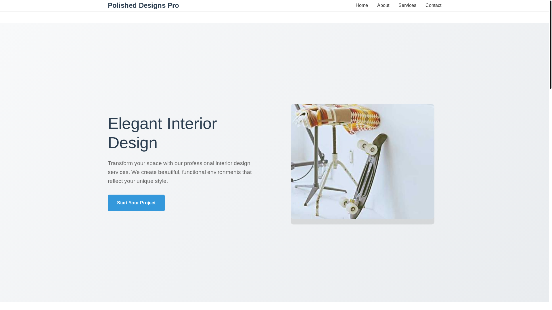 website screenshot of https://polisheddesignspro.digital/