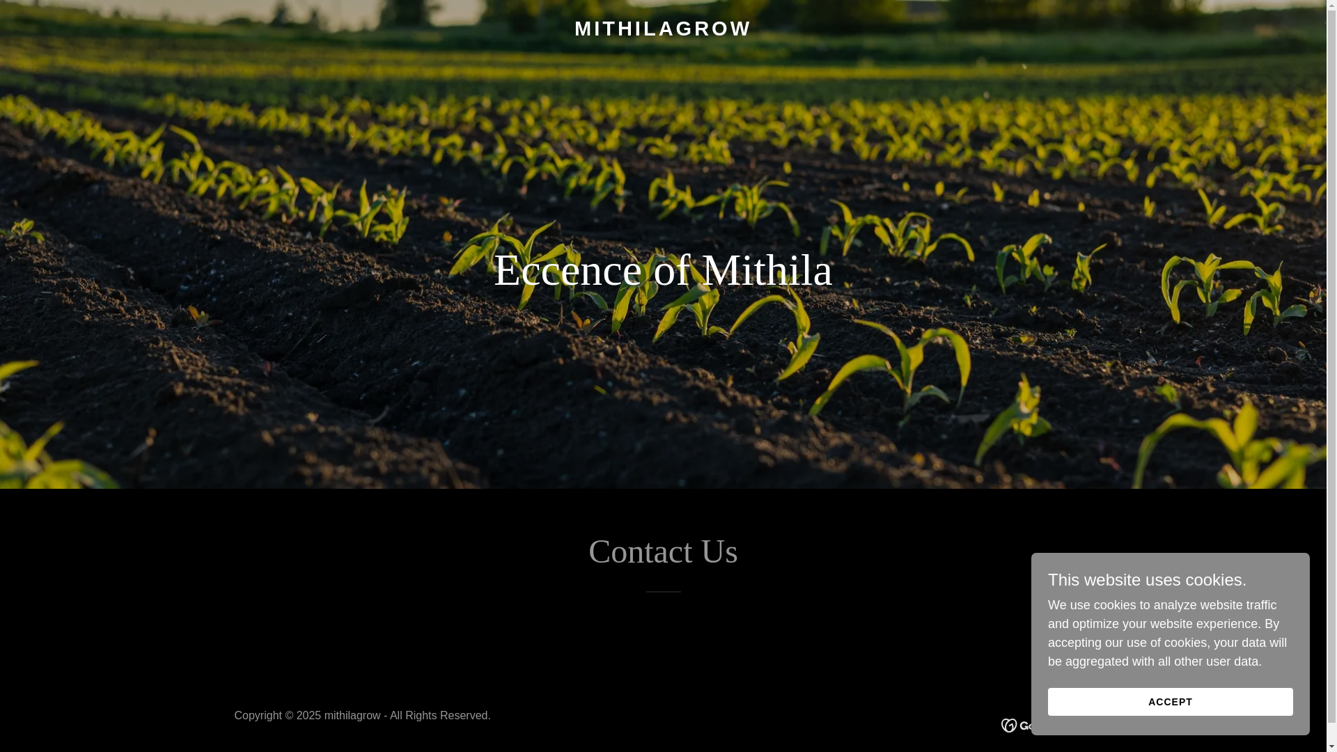 website screenshot of https://mithilagrow.com/