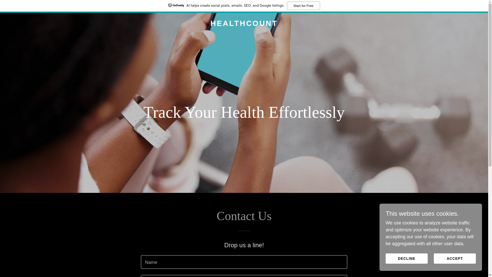 website screenshot of https://healthcount.app/