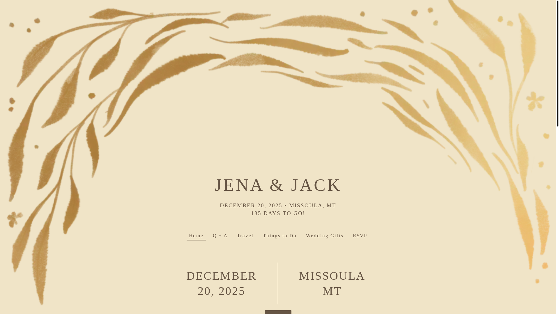 website screenshot of https://jenaandjack.com/