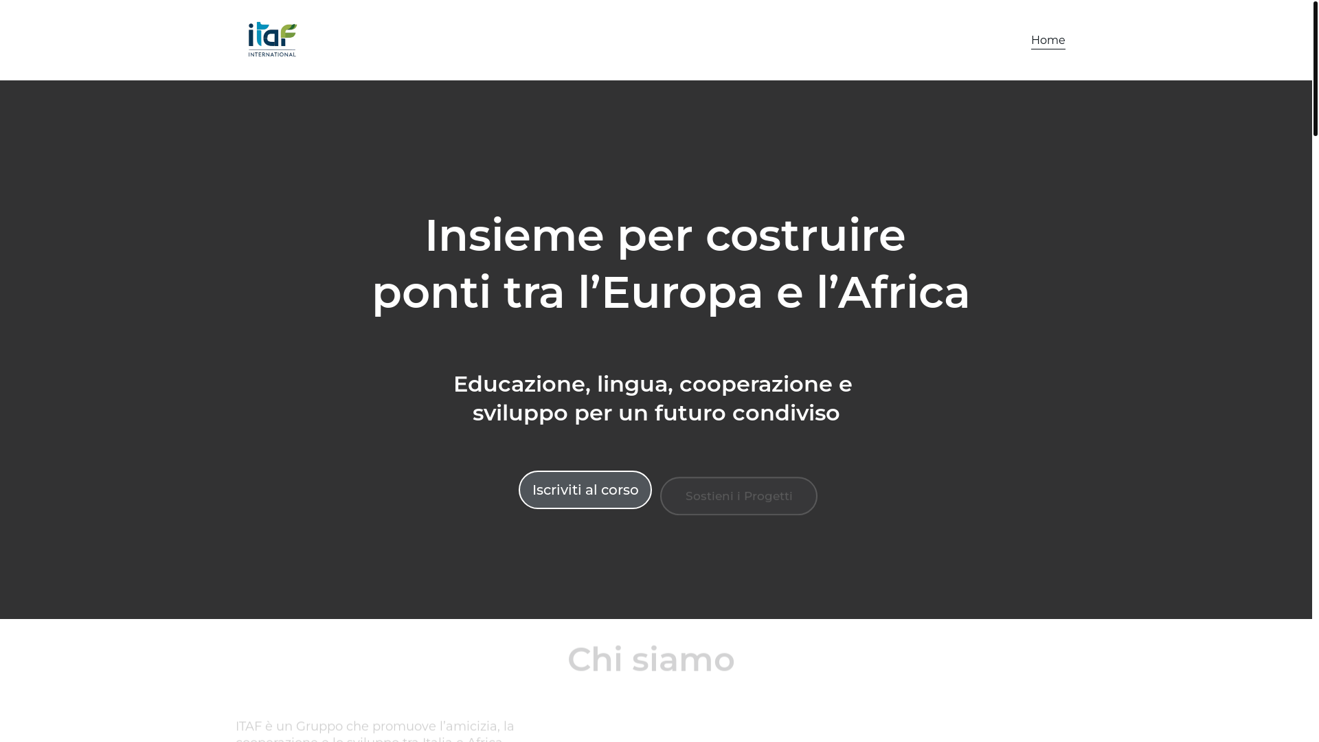 website screenshot of https://itafinternational.org/