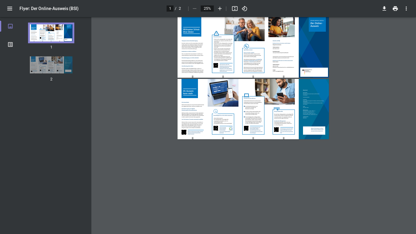 website screenshot of https://www.personalausweisportal.de/SharedDocs/downloads/Webs/PA/DE/informationsmaterial/flyer-broschueren/flyer-online-ausweis.pdf?__blob=publicationFile