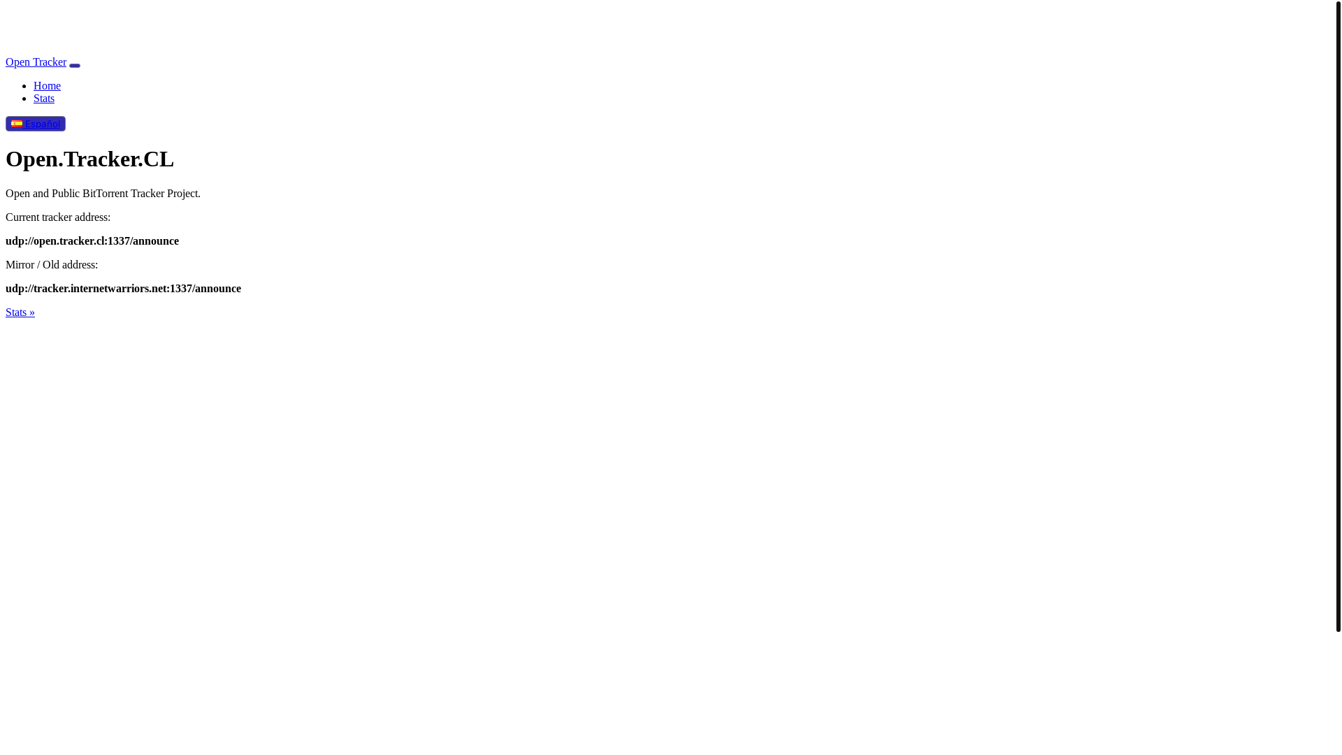 website screenshot of https://tracker.cl