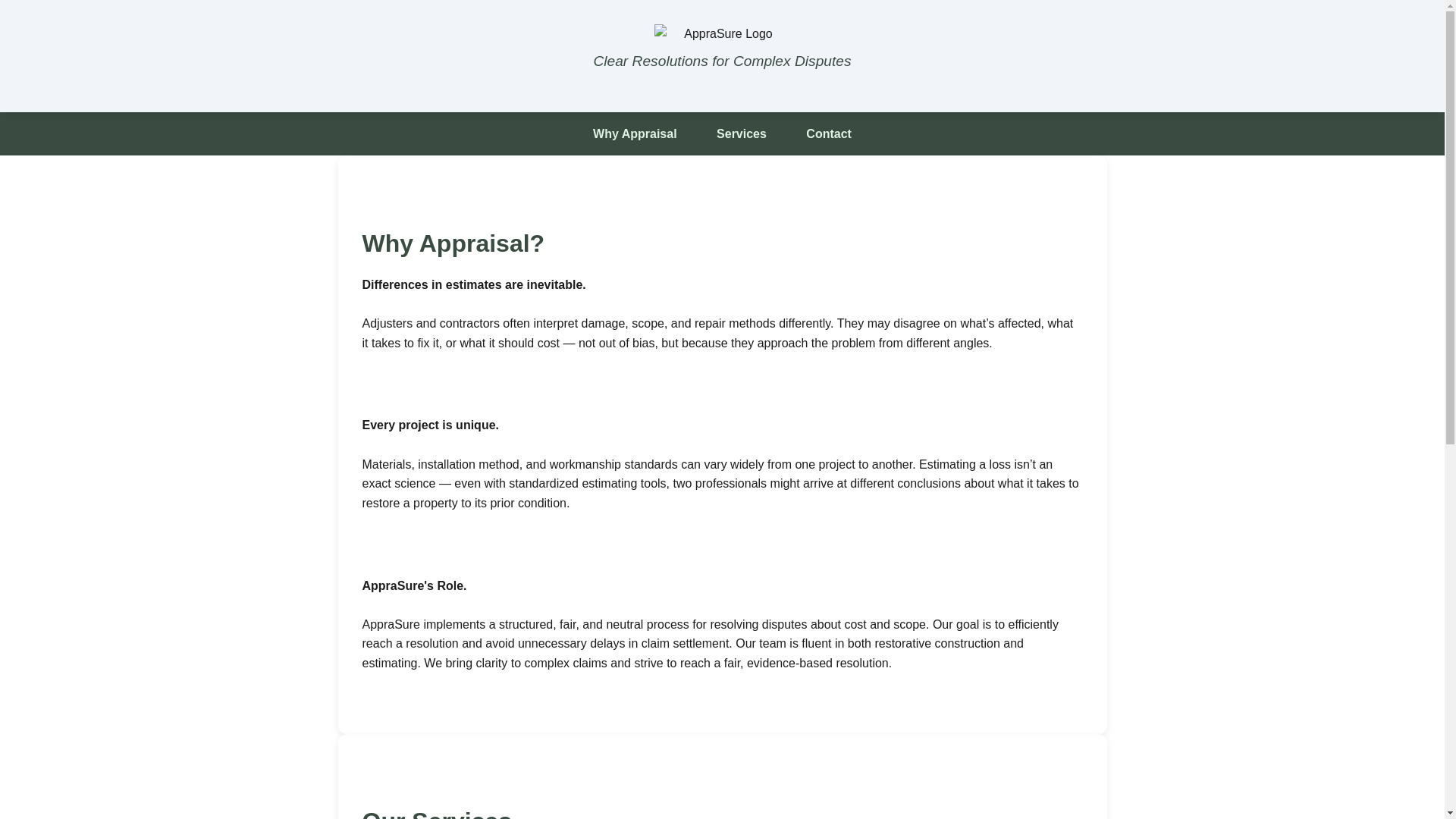 website screenshot of https://apprasure-website-direct.pages.dev/