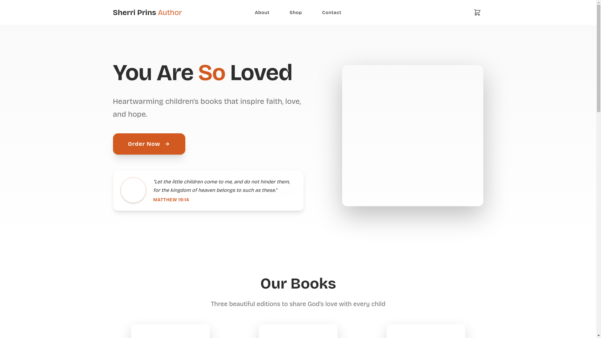 website screenshot of https://sherriprins-author-site.pages.dev/