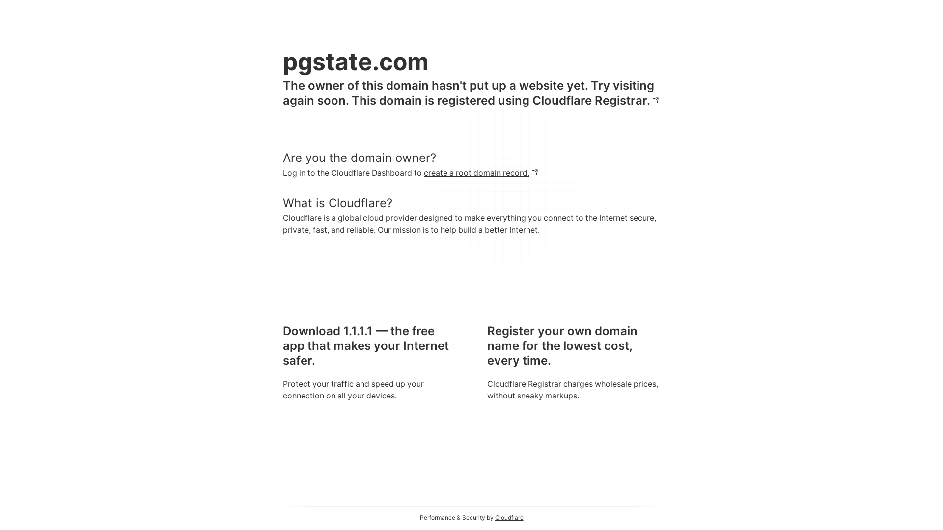 website screenshot of https://pgstate.com/