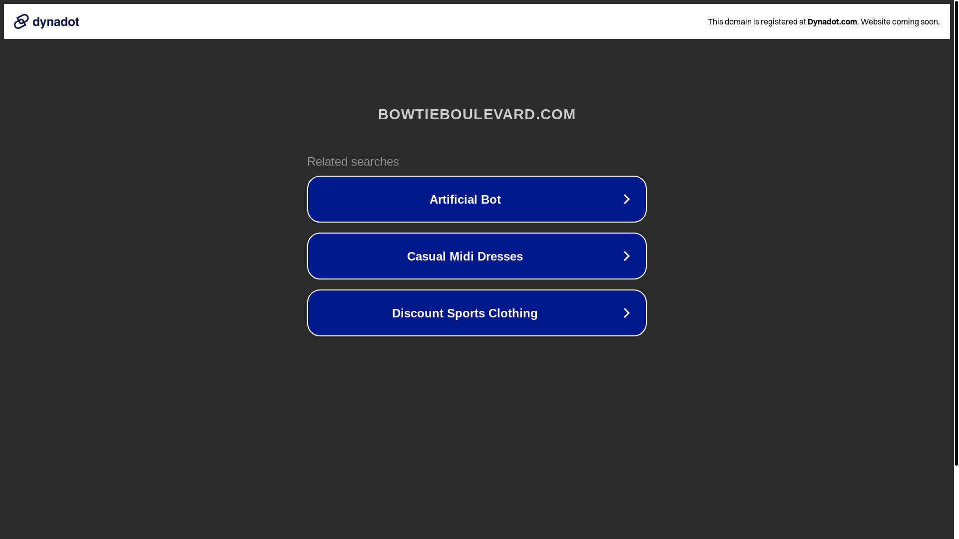 website screenshot of https://bowtieboulevard.com/