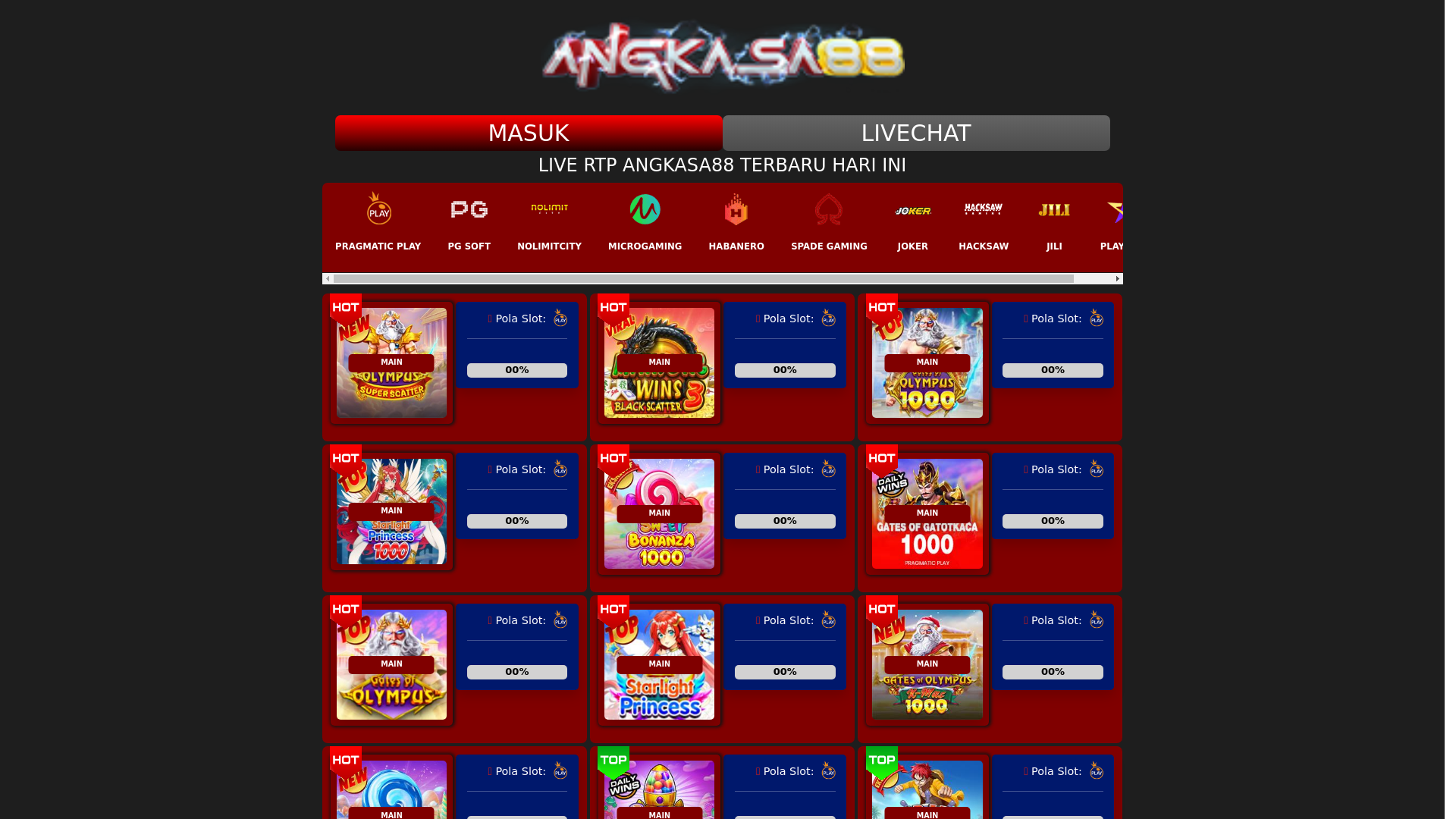 website screenshot of https://rtpangkasa5.icu/
