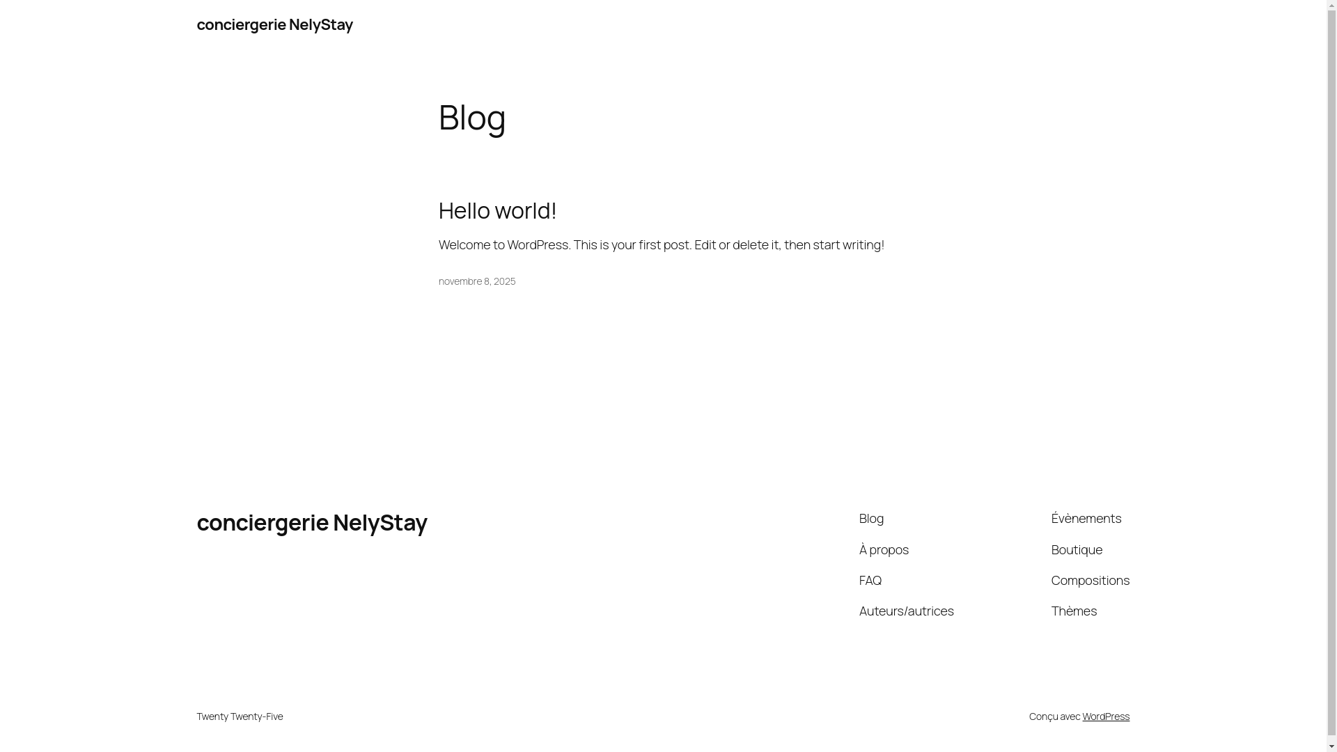 website screenshot of https://nelystay.fr/