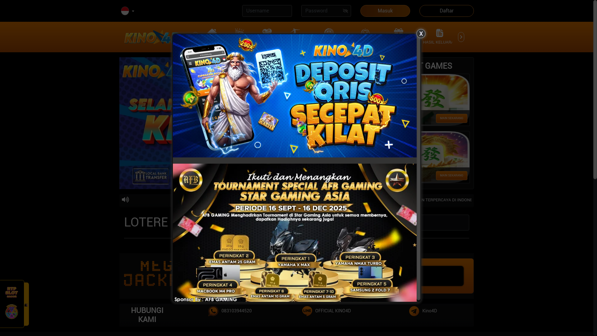 website screenshot of https://pckino.xyz/