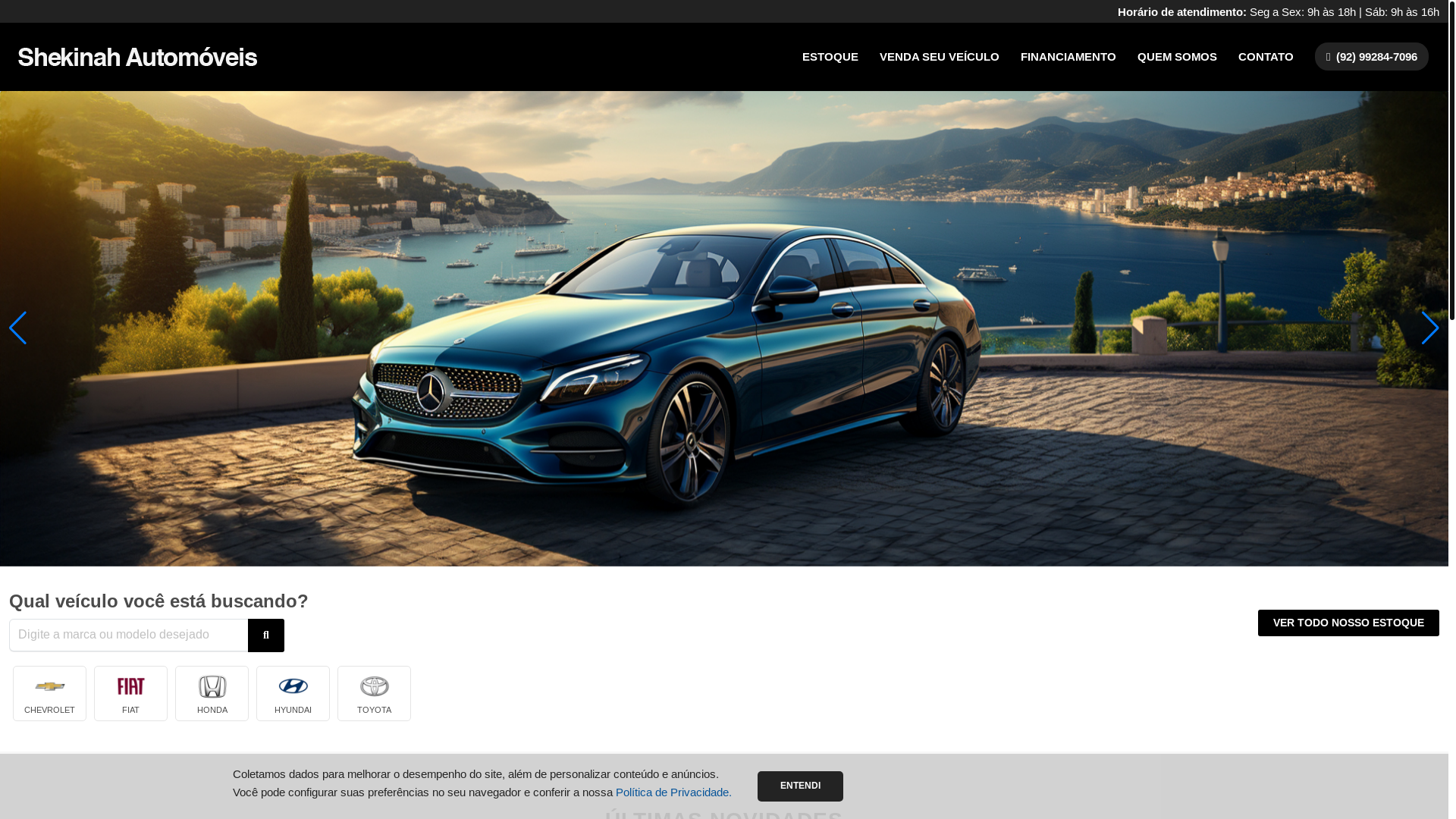 website screenshot of https://shekinahmultimarcas.com.br/