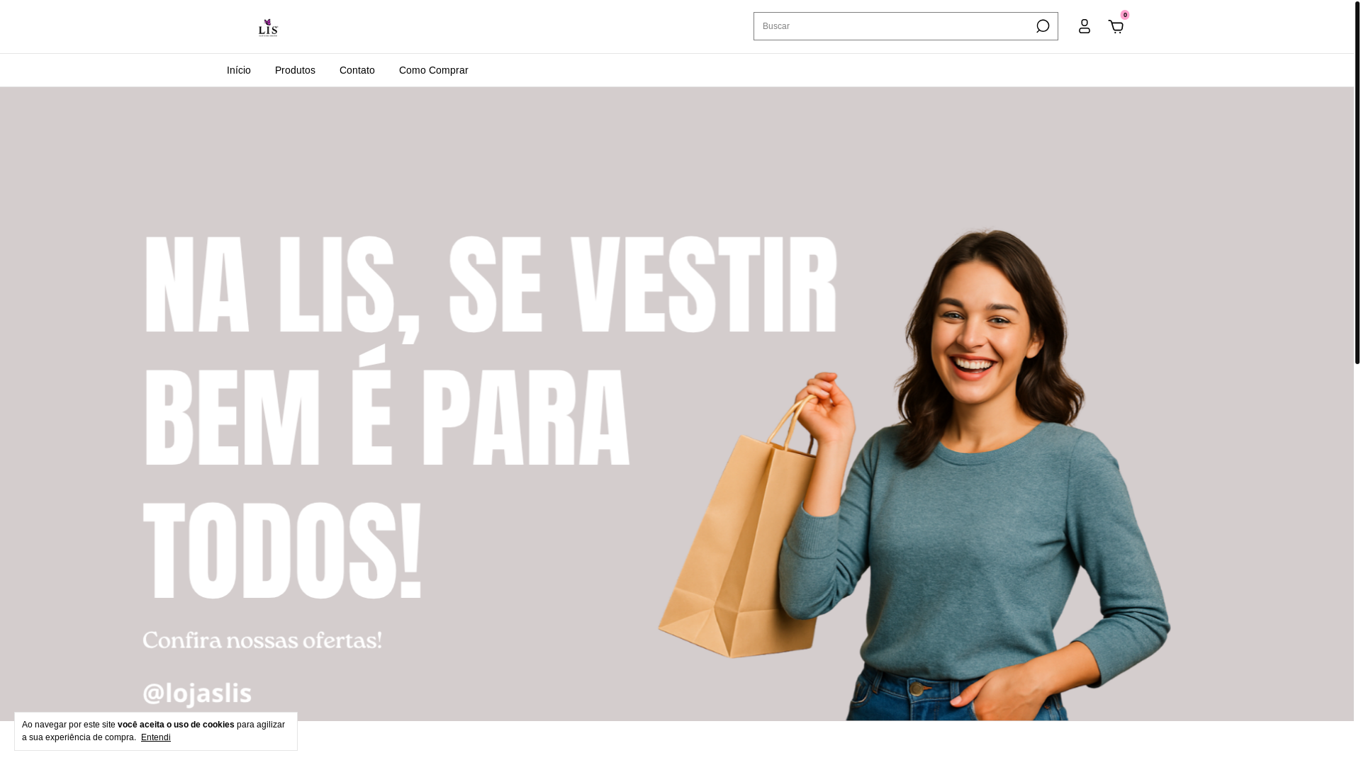 website screenshot of https://bazarlis.com.br/