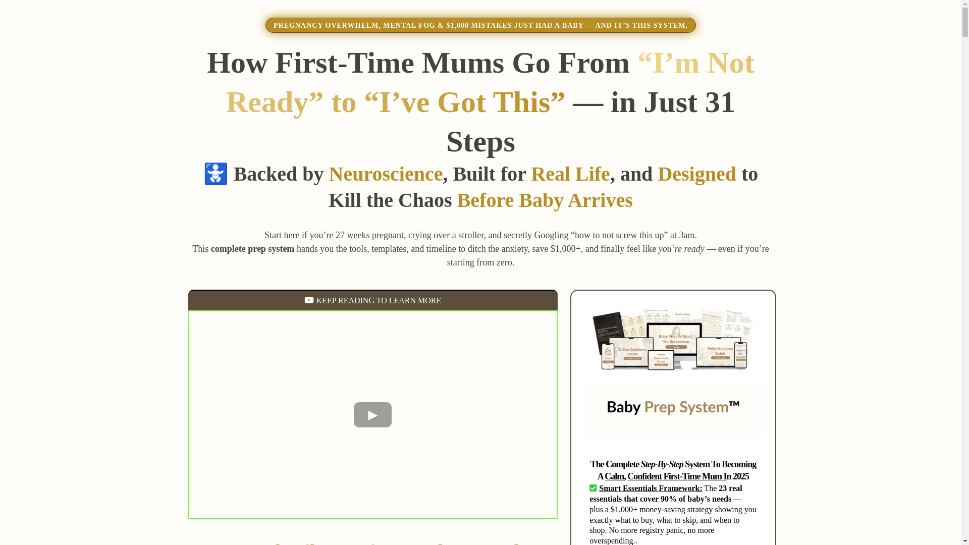 website screenshot of https://babyprepsystem.com/
