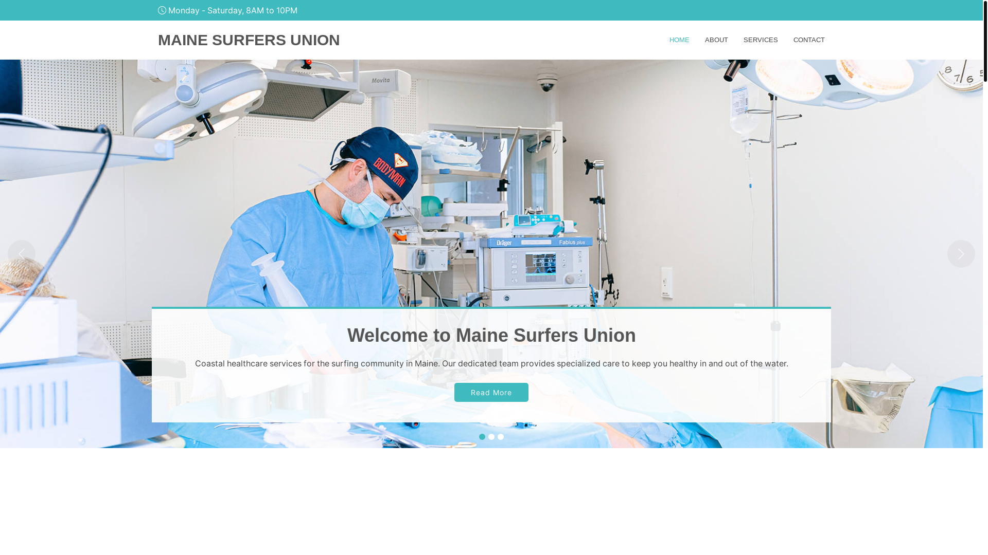 website screenshot of https://maine-surfers-union.com/